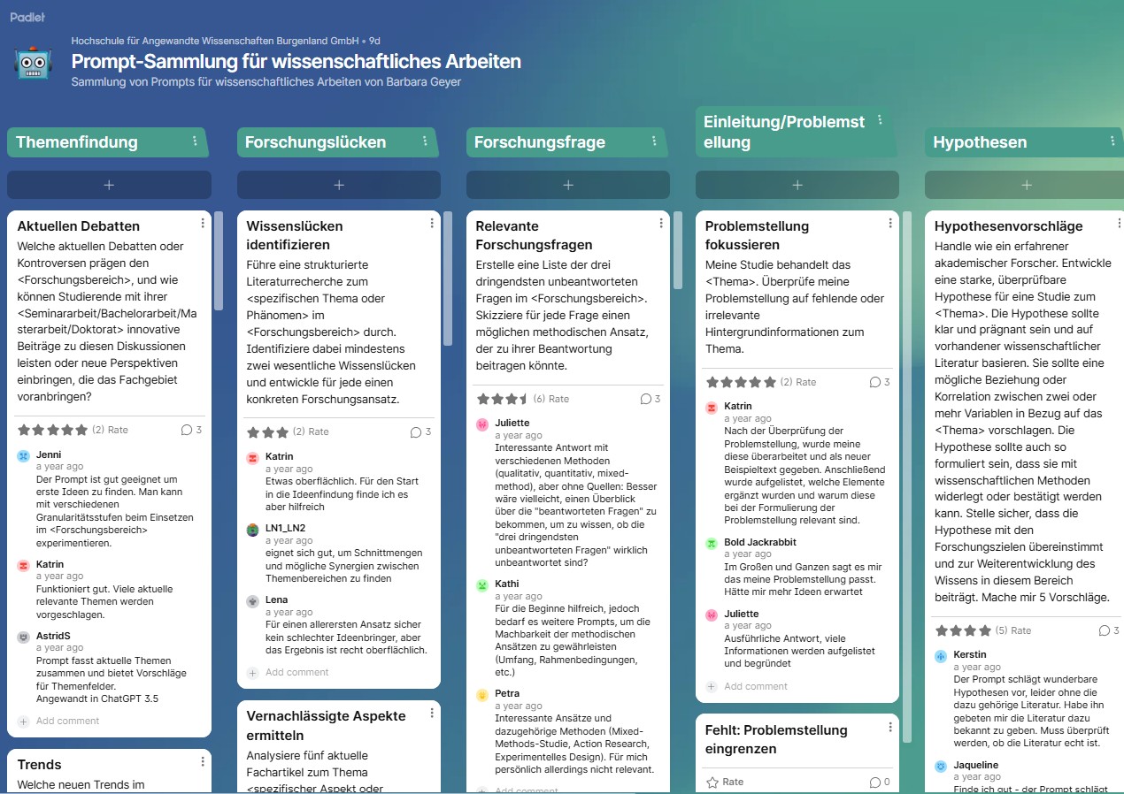 promptsammlugn von barbara geyer